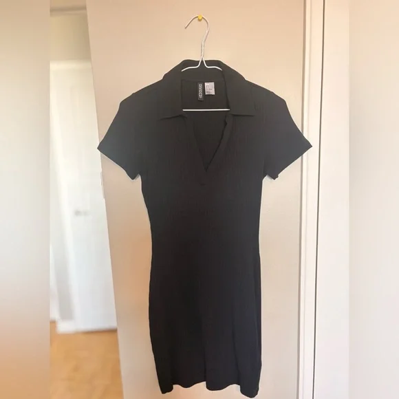 H&M Black Ribbed Dress - Picture 1 of 2